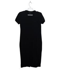 HATCH Black Knit Maternity Midi Dress Size 3 Large